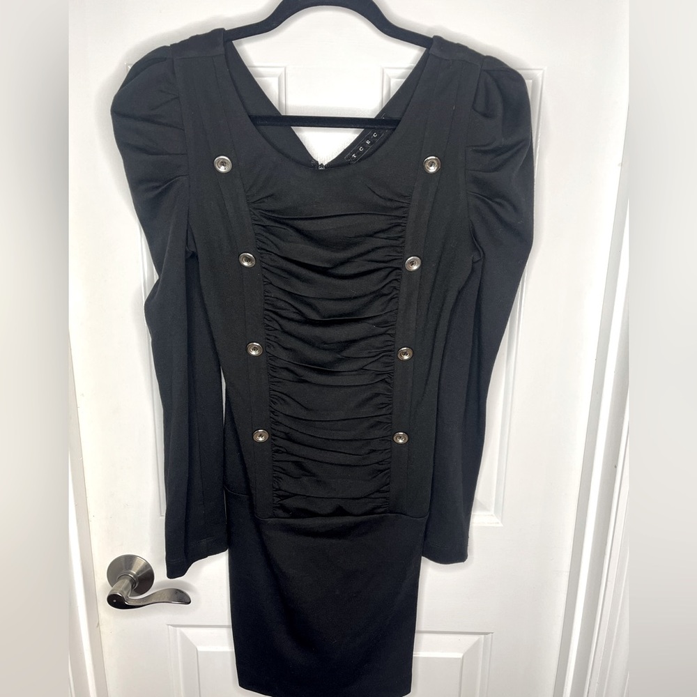 TCEC Long Sleeve Black Bodycon Dress- Size Small